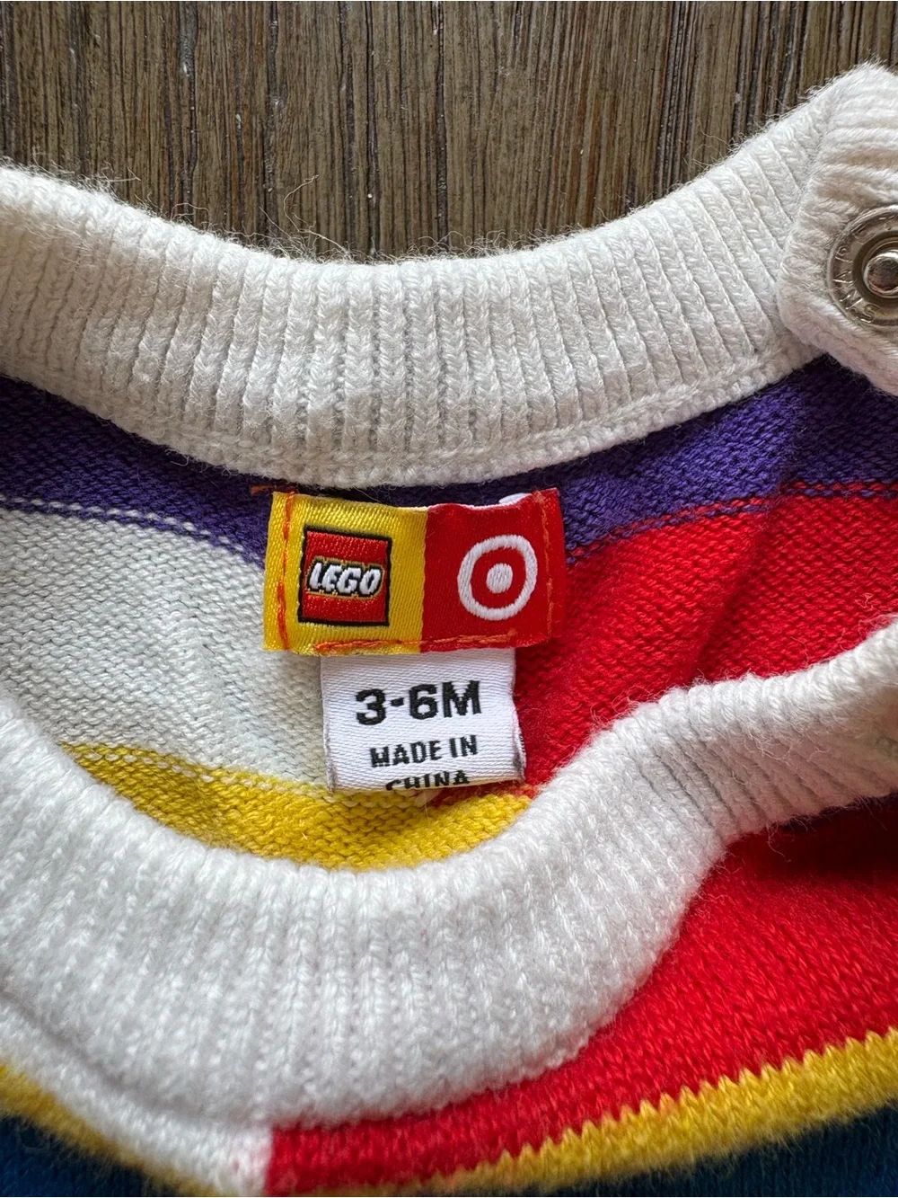 Limited Edition LEGO x Target Baby Multicolor Striped One-Piece Knit Romper